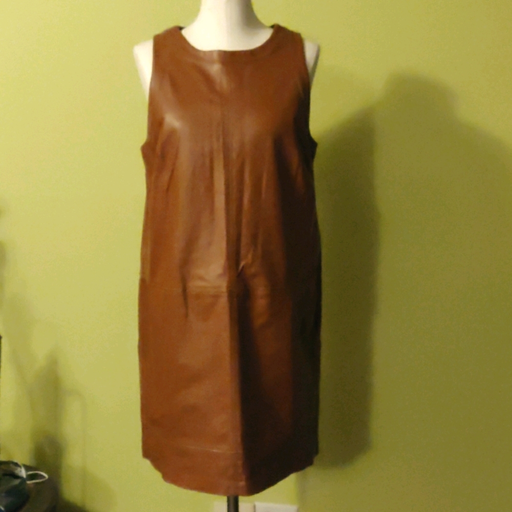 Faux leather sleepless dress